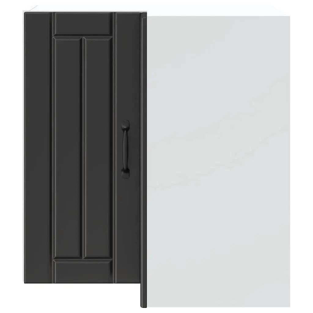 Black Engineered Wood Kitchen Corner Cabinet