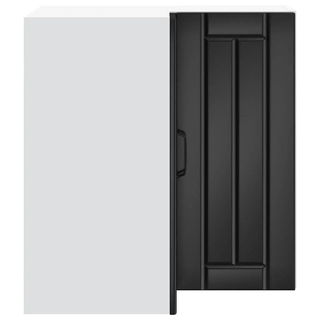 Black Engineered Wood Kitchen Corner Cabinet