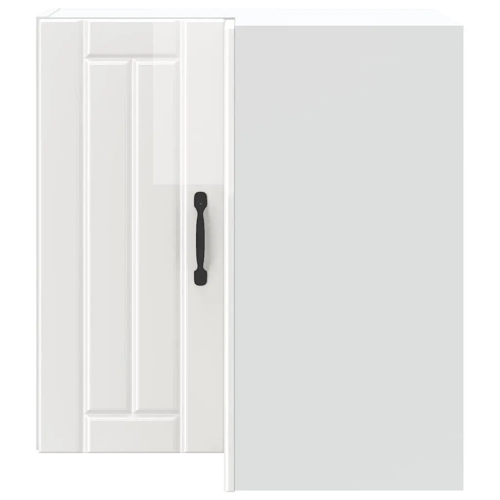 White High Gloss Corner Cabinet for Kitchens