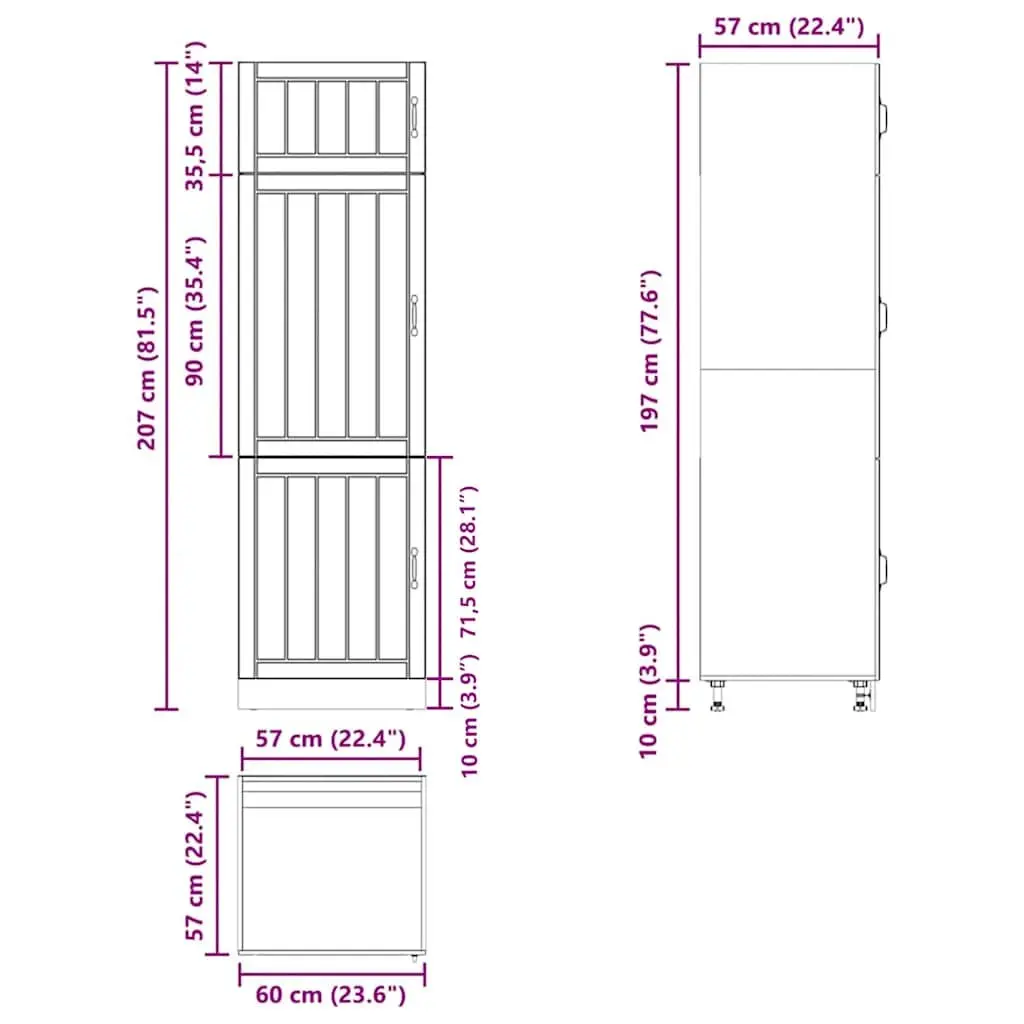 Kitchen Cupboard White High Gloss Storage Cabinet Engineered Wood Doors
