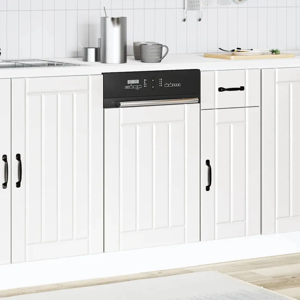 Engineered Wood White Dishwasher Cover Kitchen Cabinet Panel Protective