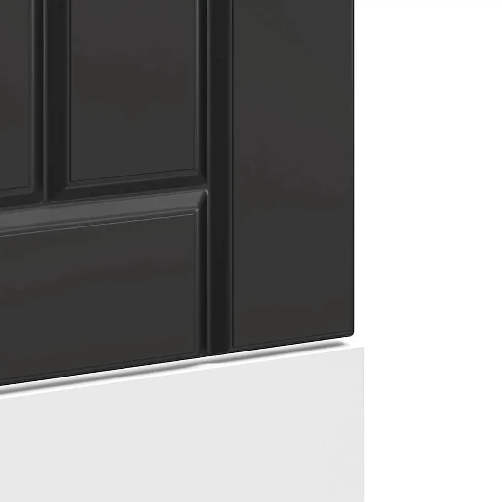 Dishwasher Front Cover Engineered Wood Black Protection Panel
