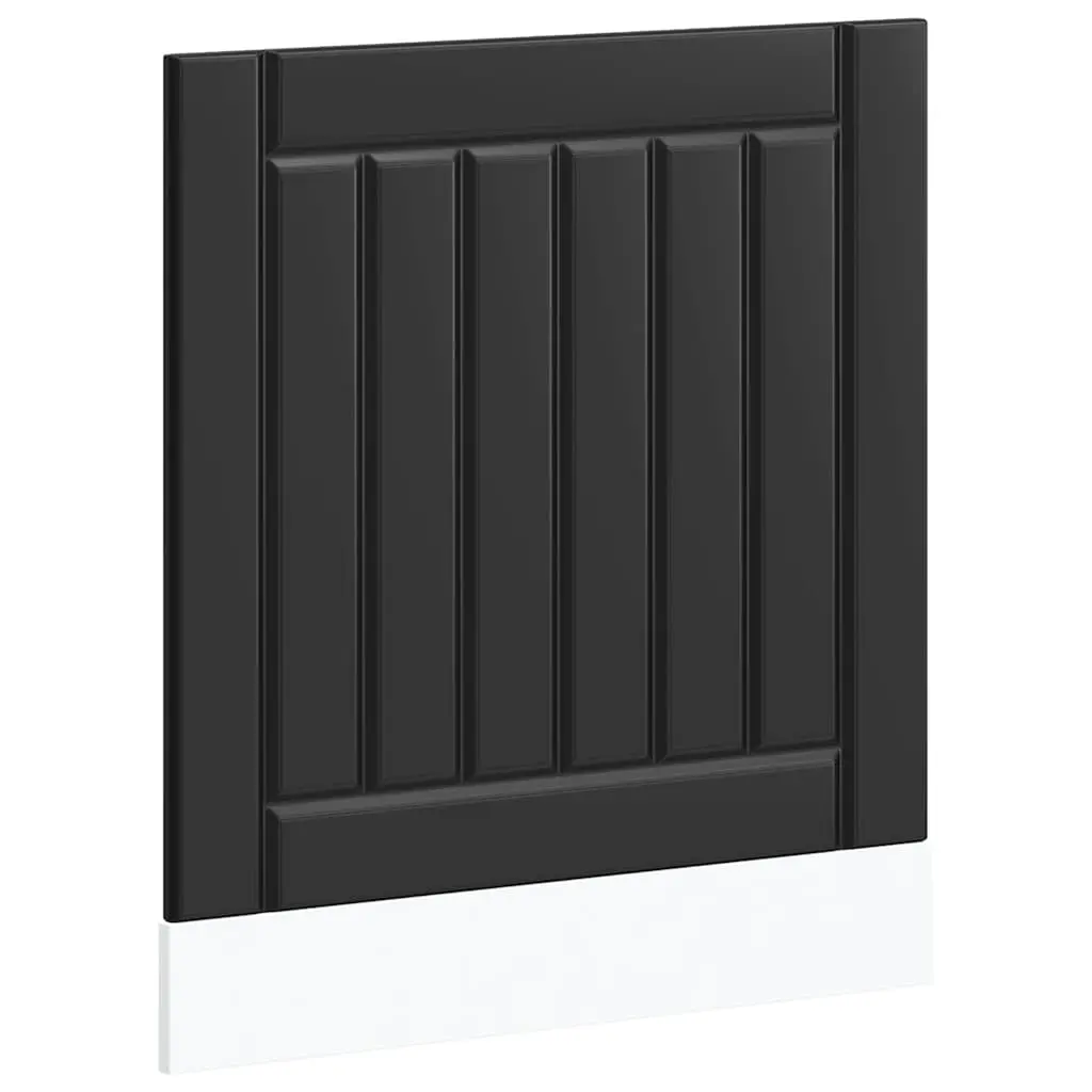 Dishwasher Panel Black Engineered Wood Kitchen Cabinet Front Cover Protector