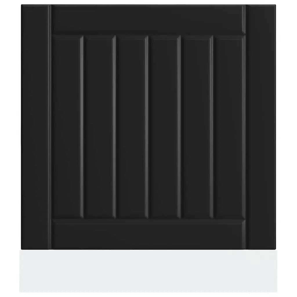 Dishwasher Panel Black Engineered Wood Kitchen Cabinet Front Cover Protector
