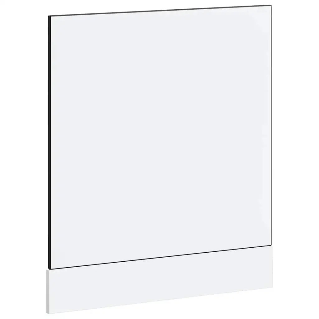 Dishwasher Panel Black Engineered Wood Kitchen Cabinet Front Cover Protector