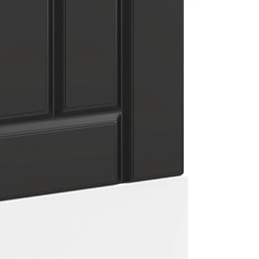 Dishwasher Panel Black Engineered Wood Kitchen Cabinet Front Cover Protector