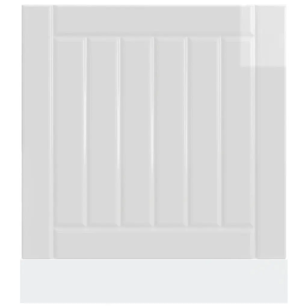Kitchen Cabinet Front Cover Dishwasher Panel Engineered Wood High Gloss White