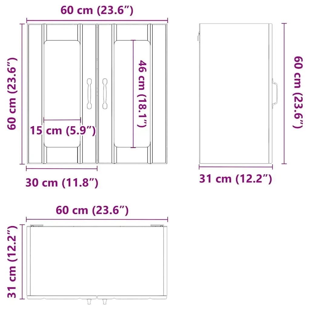 Kitchen Wall Cabinet Glass Door Black Engineered Wood Storage Organiser