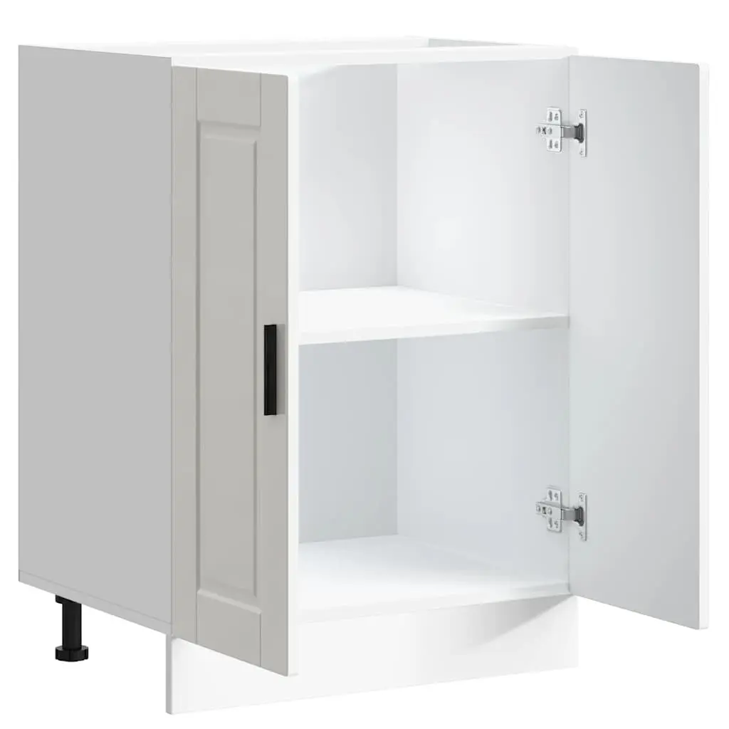 Kitchen Base Cabinet White Engineered Wood Storage Cupboard Doors Adjustable