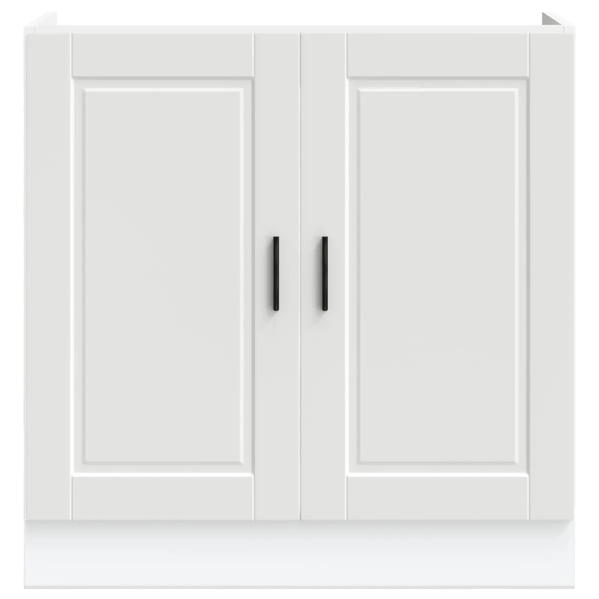 White Kitchen Sink Base Cabinet with Adjustable Feet