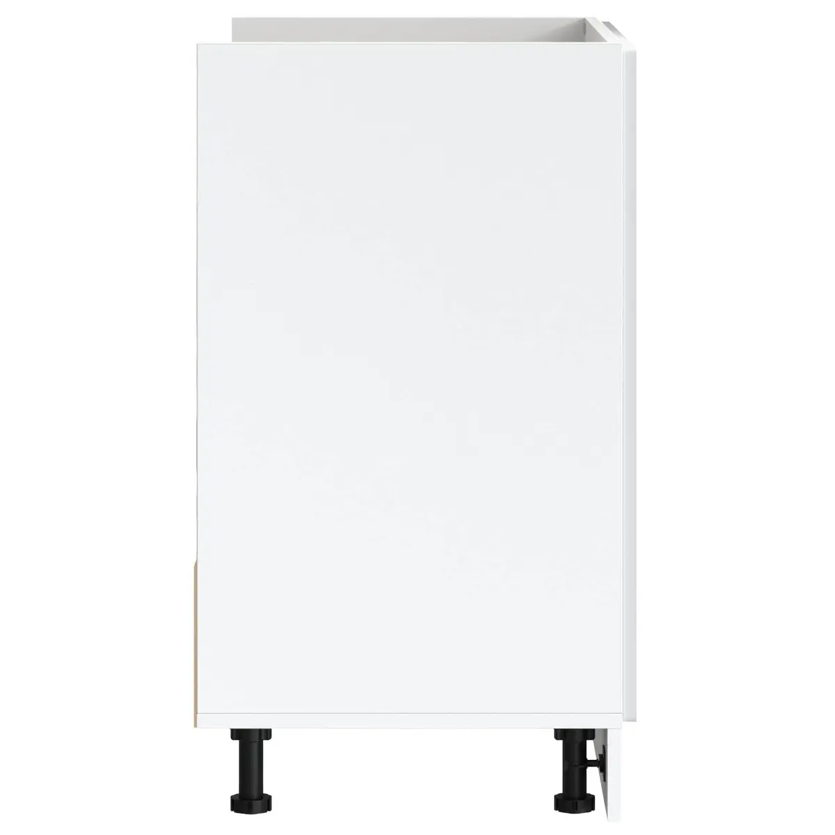 White Kitchen Sink Base Cabinet with Adjustable Feet