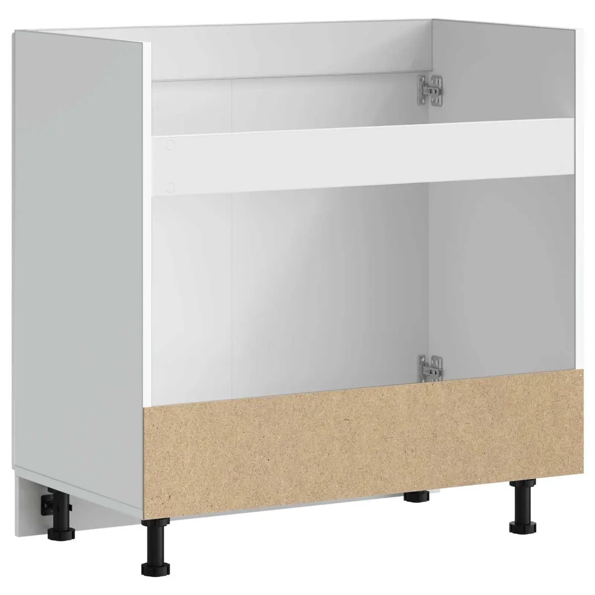 White Kitchen Sink Base Cabinet with Adjustable Feet