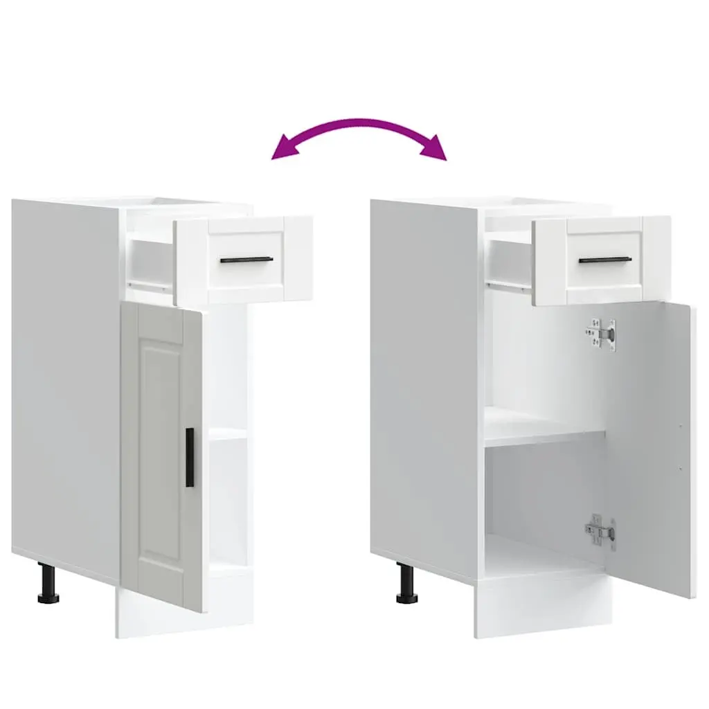 Kitchen Cabinet Storage Cupboard White Engineered Wood Adjustable Feet
