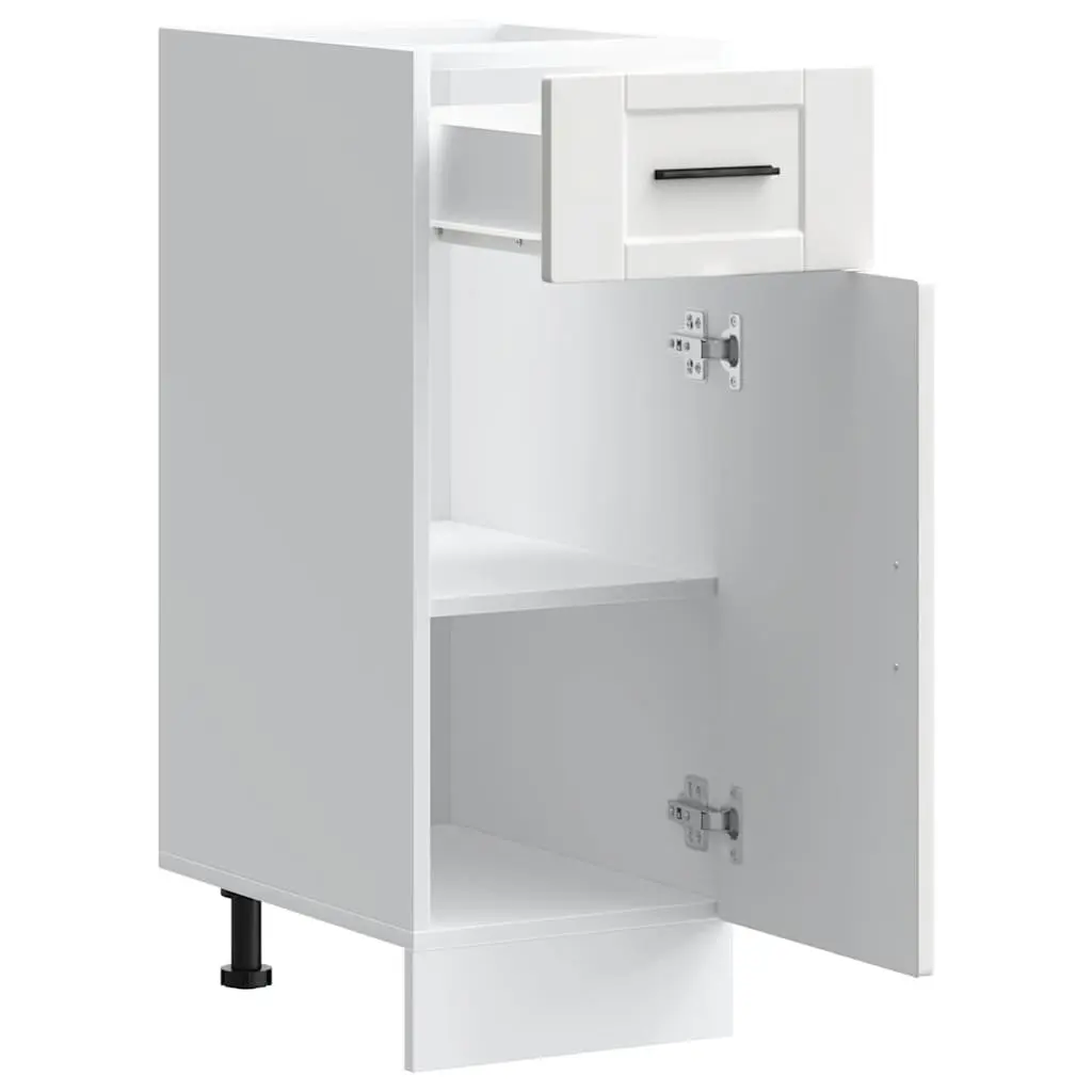 Kitchen Cabinet Storage Cupboard White Engineered Wood Adjustable Feet