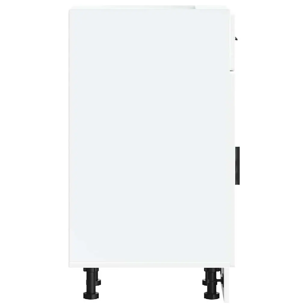 Kitchen Cabinet Storage Cupboard White Engineered Wood Adjustable Feet