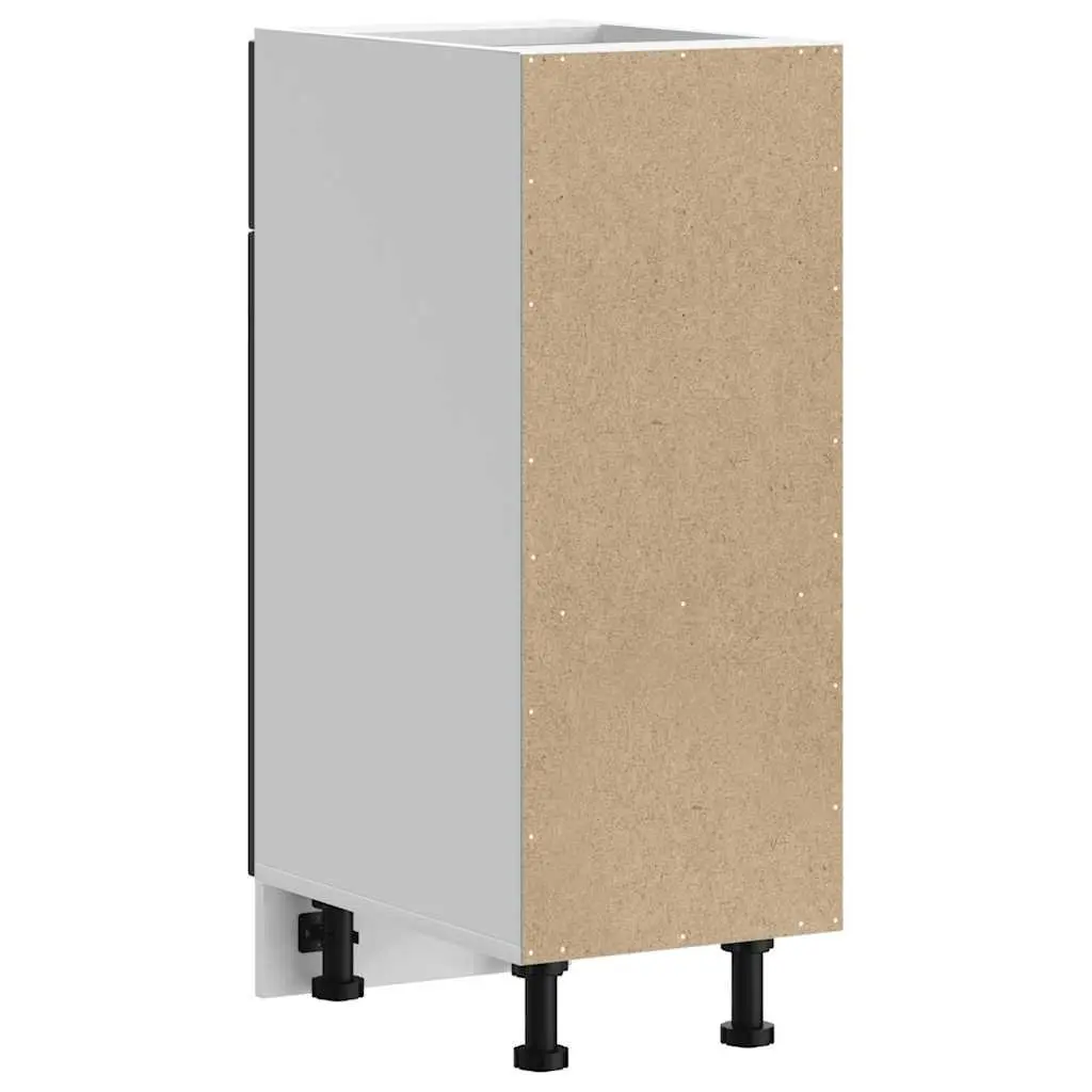 Black Engineered Wood Kitchen Base Cabinet with Storage