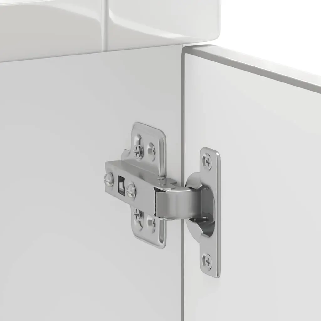 Kitchen Base Cabinet White Gloss Engineered Wood Adjustable Feet