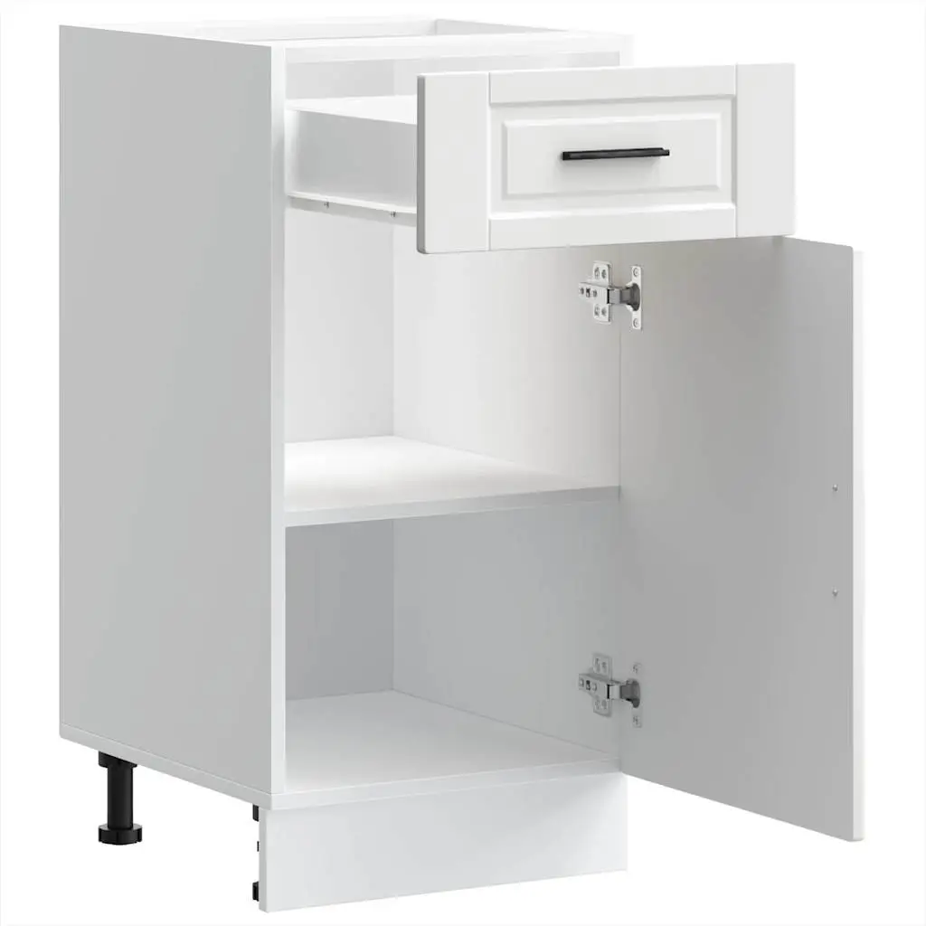 White Kitchen Base Cabinet with Adjustable Feet