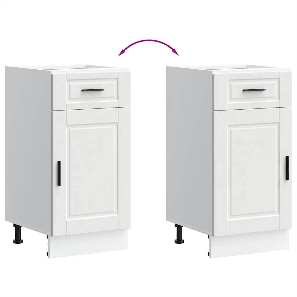 White Kitchen Base Cabinet with Adjustable Feet