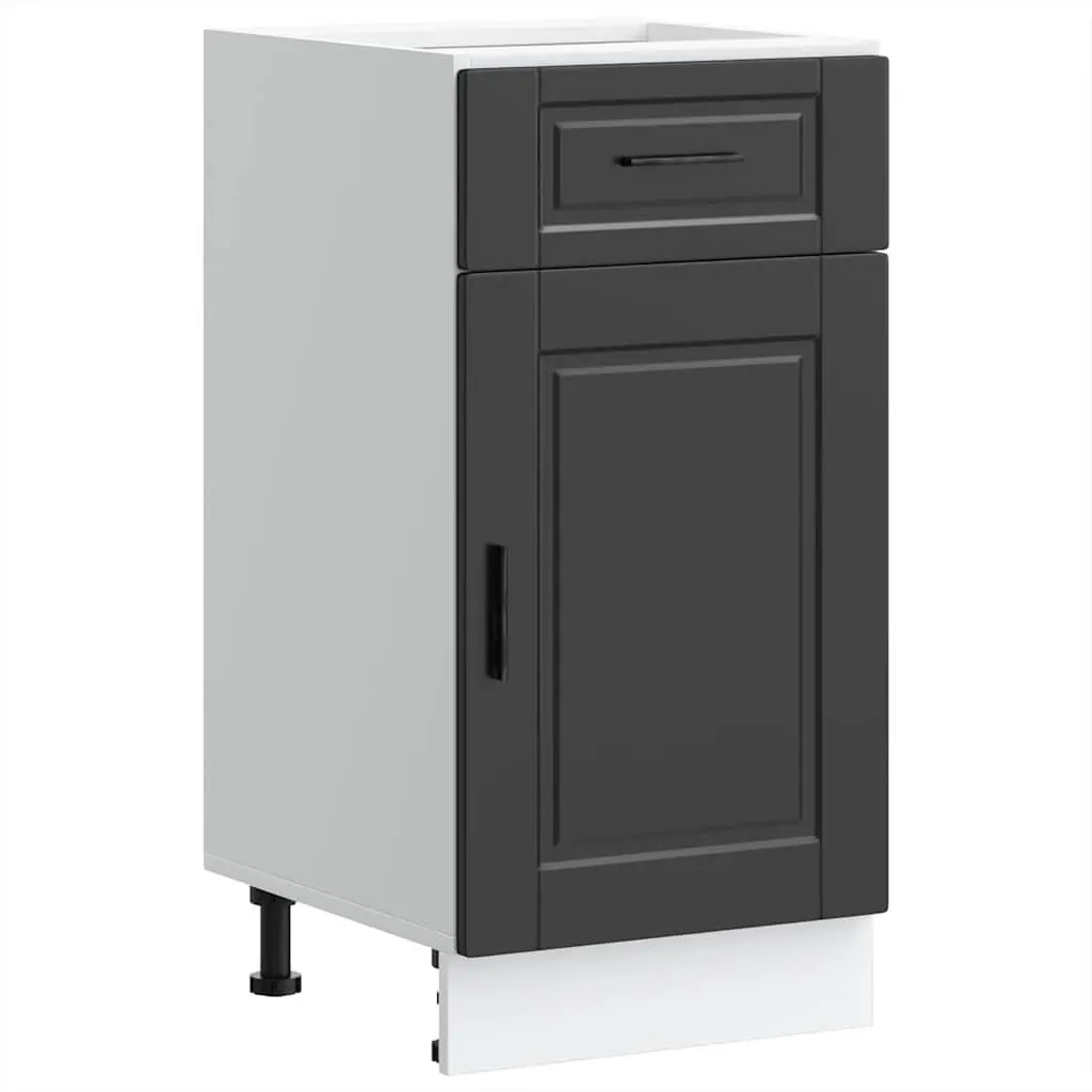Black Engineered Wood Kitchen Base Cabinet for Storage