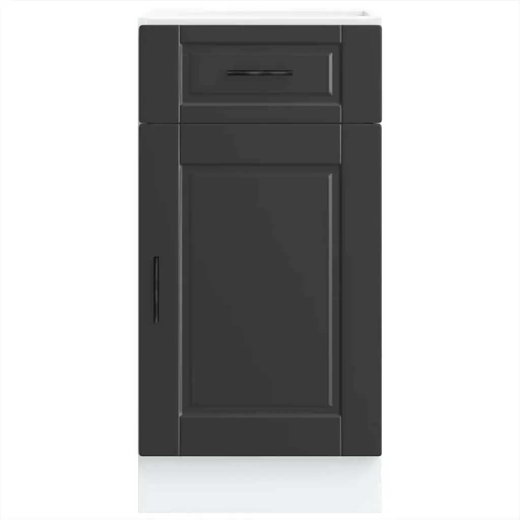 Black Engineered Wood Kitchen Base Cabinet for Storage
