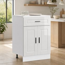 High Gloss White Kitchen Base Cabinet for Storage
