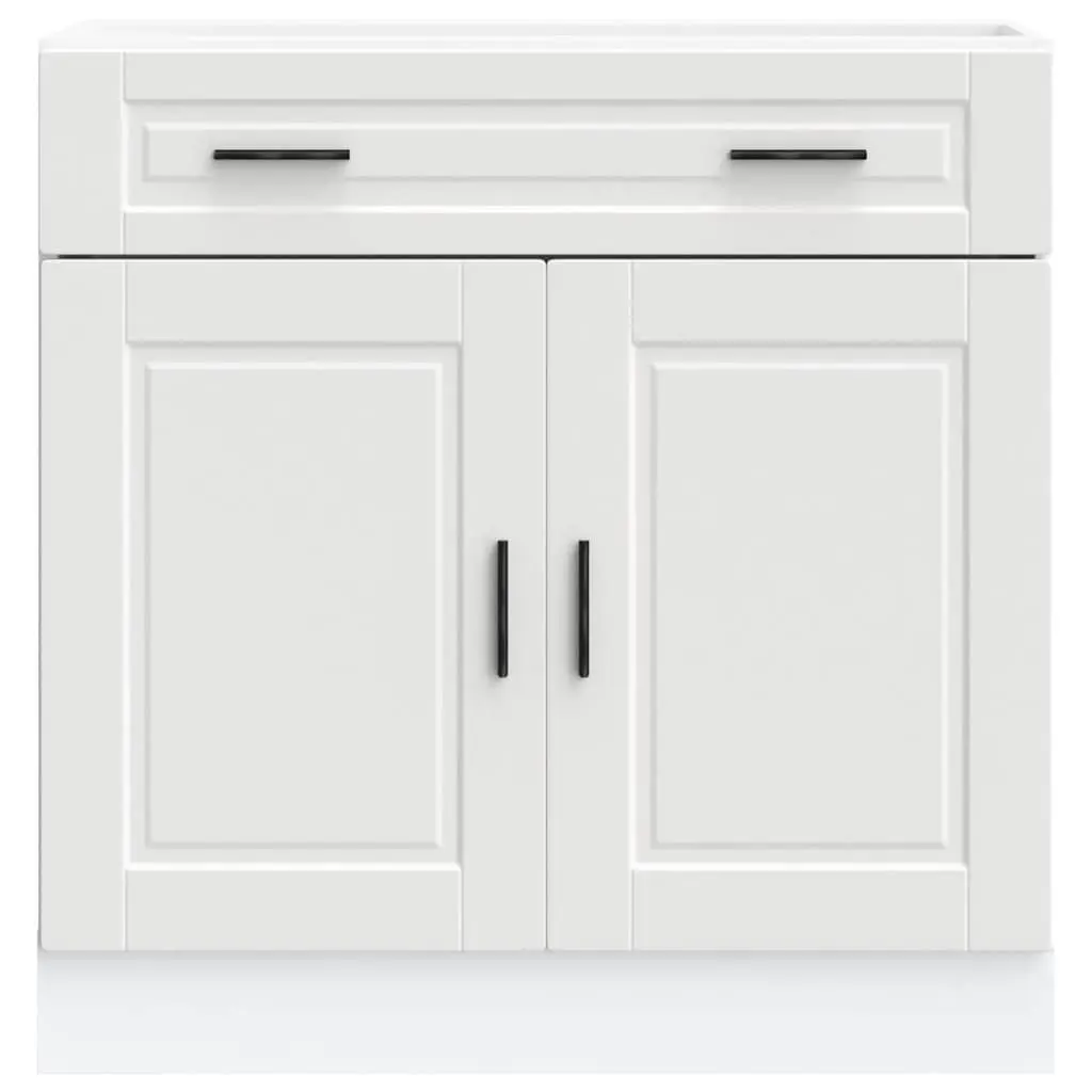 White Engineered Wood Kitchen Base Cabinet Storage