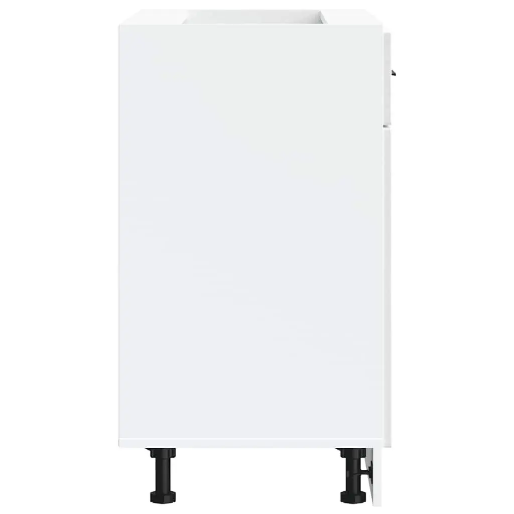 Engineered Wood Storage Cabinet White High Gloss Kitchen Base Unit