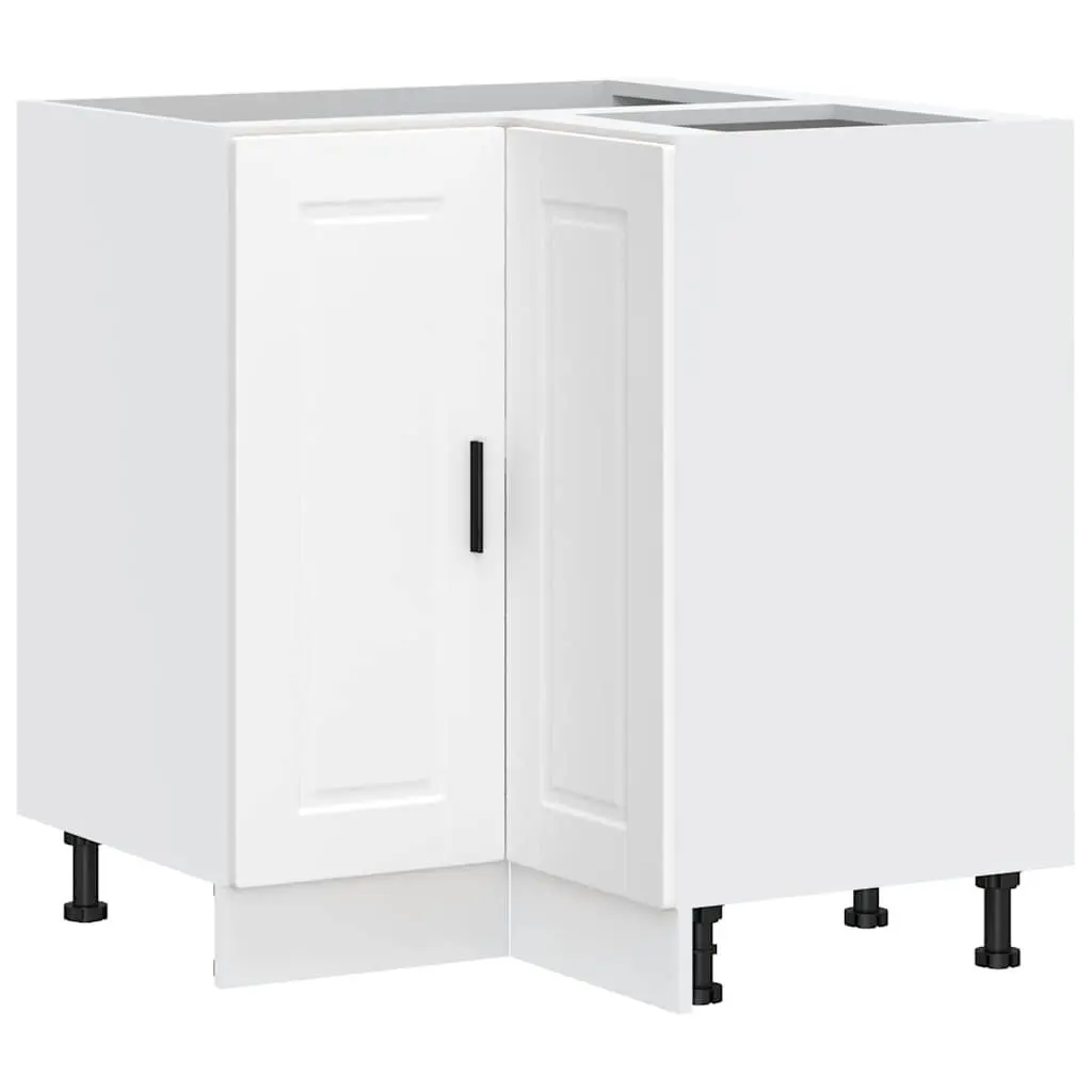 White Engineered Wood Kitchen Corner Base Cabinet