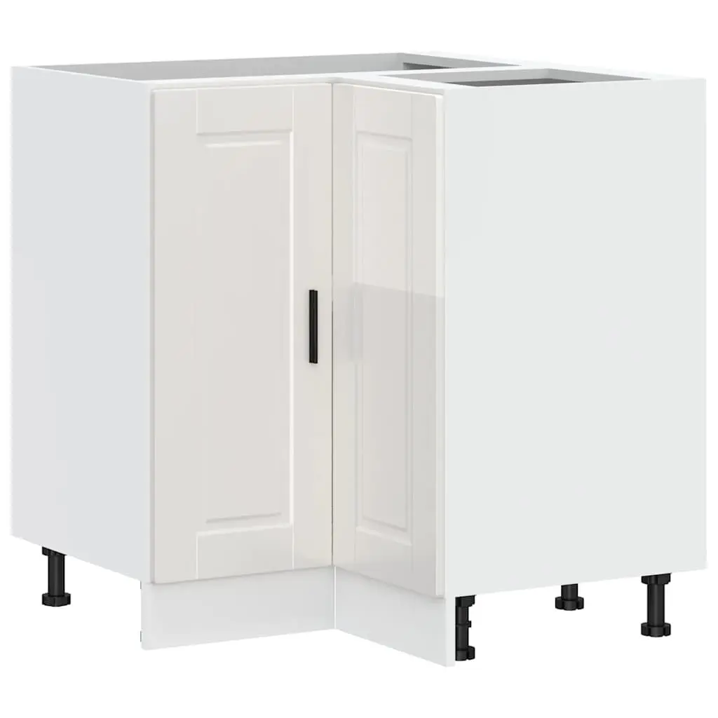 White High Gloss Kitchen Corner Base Cabinet