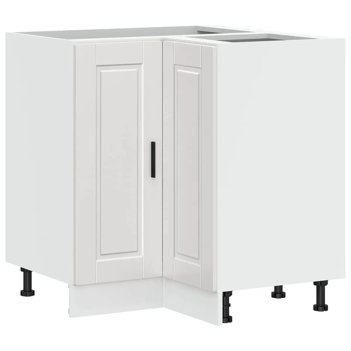 White High Gloss Kitchen Corner Base Cabinet