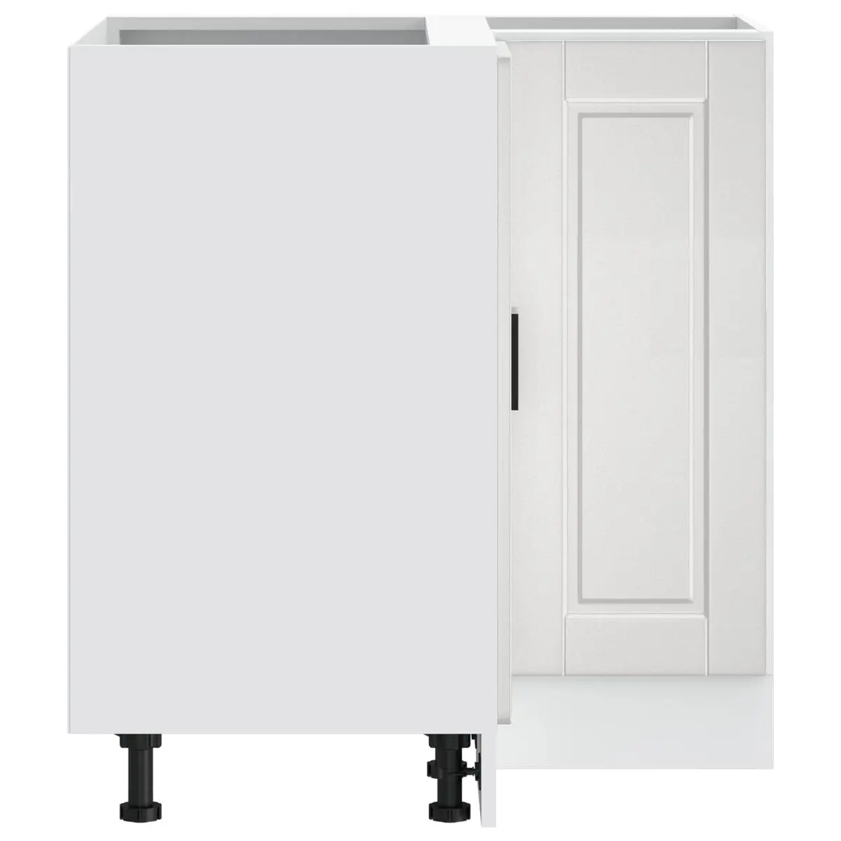 White High Gloss Kitchen Corner Base Cabinet