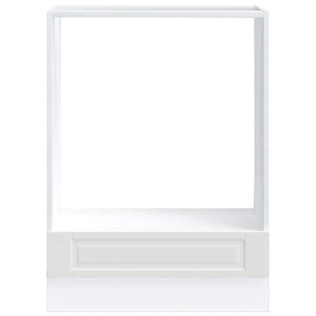 Oven Cabinet White Engineered Wood Kitchen Storage Unit Compact Design