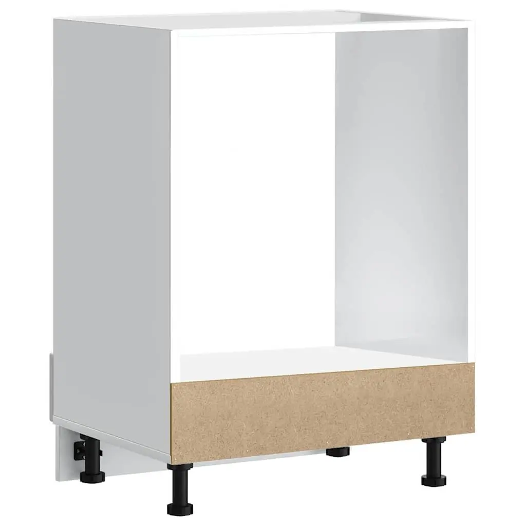 Oven Cabinet White Engineered Wood Kitchen Storage Unit Compact Design