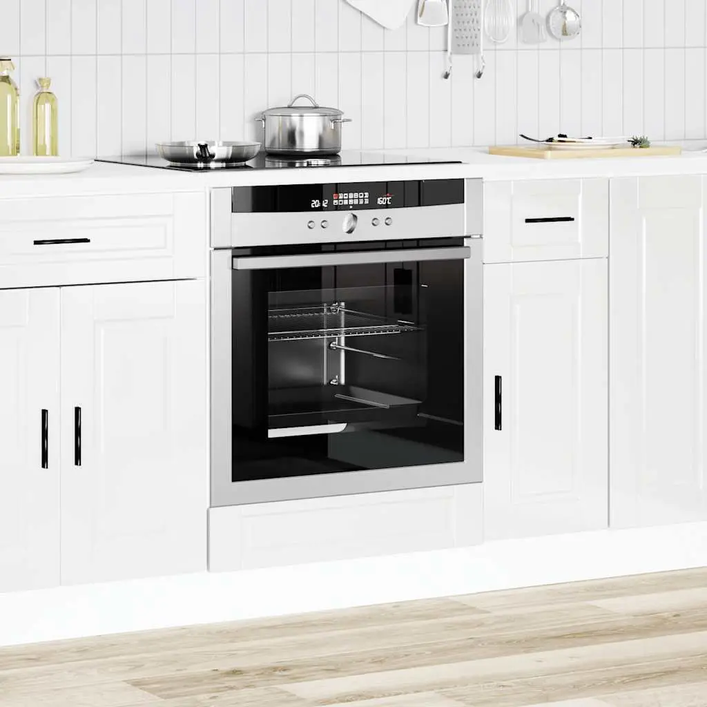 White High Gloss Oven Cabinet for Kitchen Storage