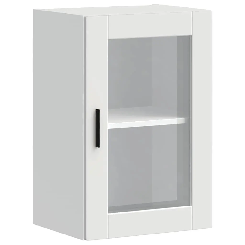White Wall Cabinet with Easy-Care Glass Door