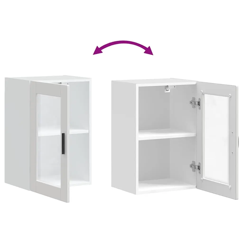 White Wall Cabinet with Easy-Care Glass Door