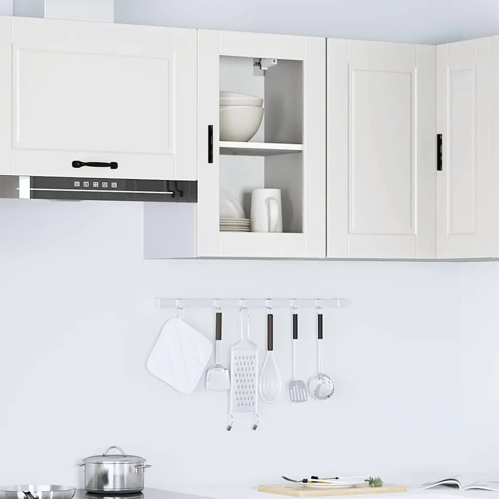 White Wall Cabinet with Easy-Care Glass Door