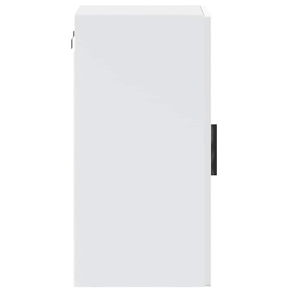 White Wall Cabinet with Easy-Care Glass Door