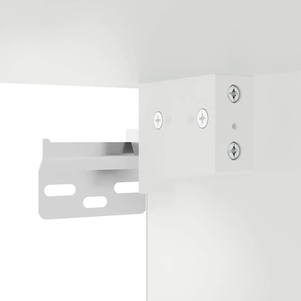 White Wall Cabinet with Easy-Care Glass Door