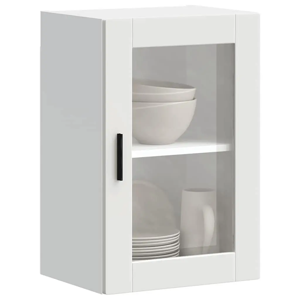White Wall Cabinet with Easy-Care Glass Door