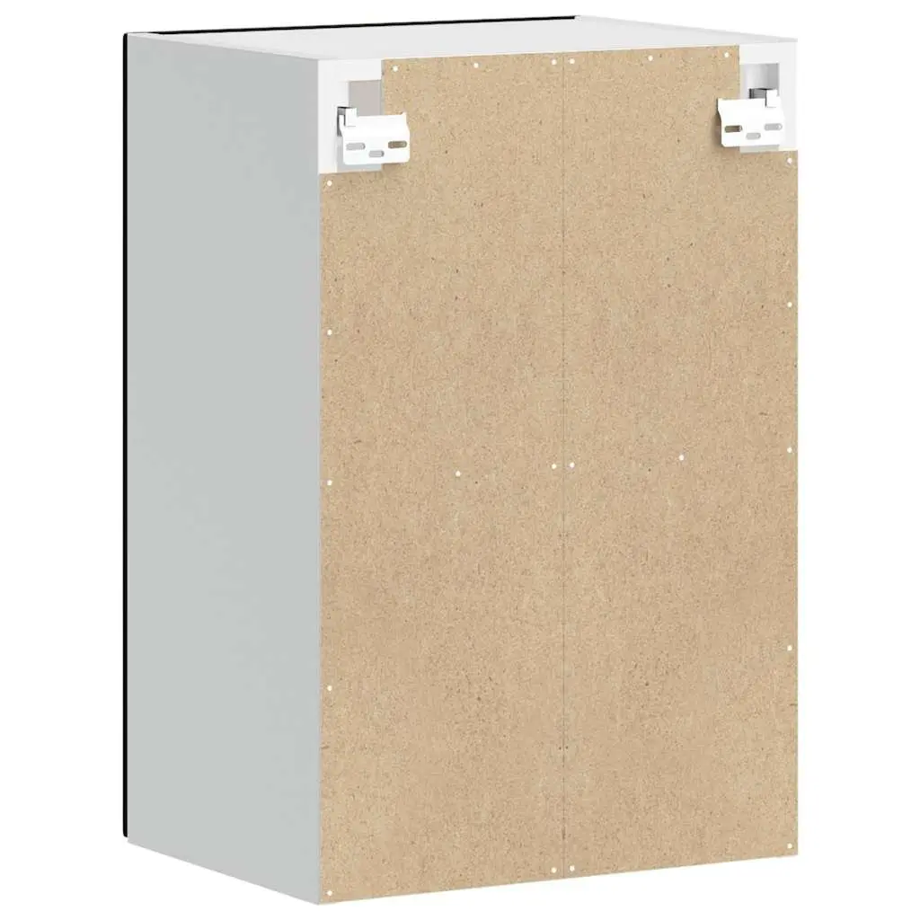 Kitchen Cabinet Wall-mounted Black Glass Door Organiser Engineered Wood