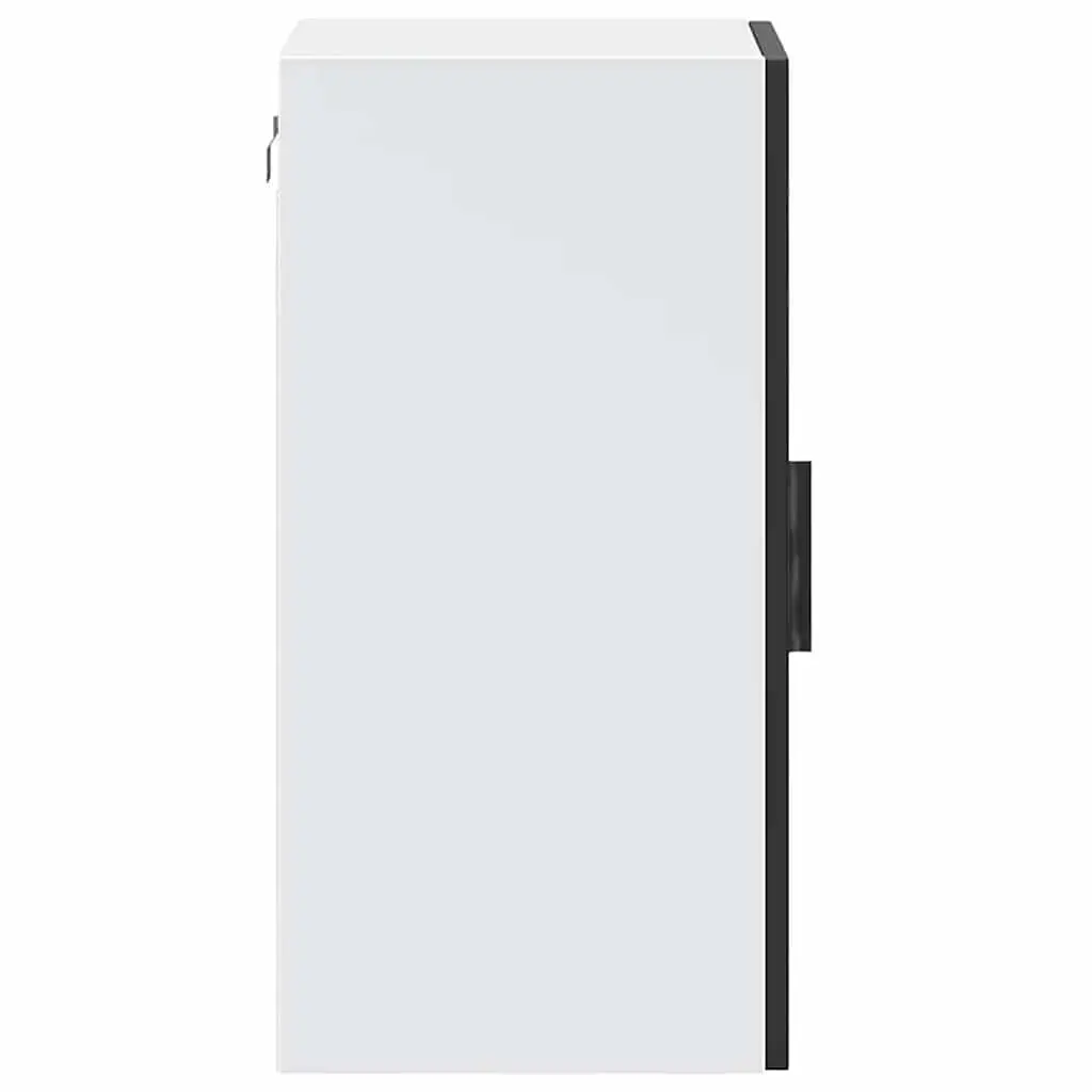 Kitchen Cabinet Wall-mounted Black Glass Door Organiser Engineered Wood