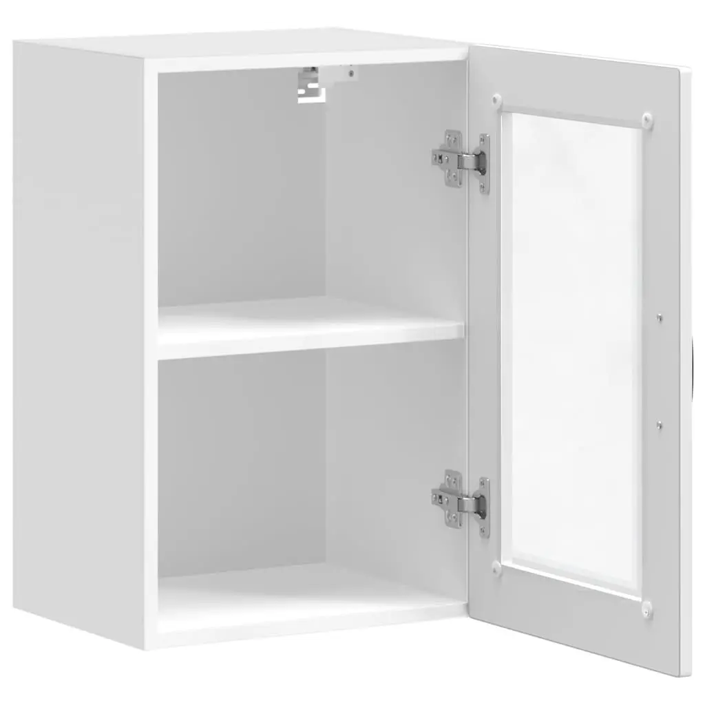 Kitchen Cabinet Glass Door White High Gloss Wall Mounted Storage