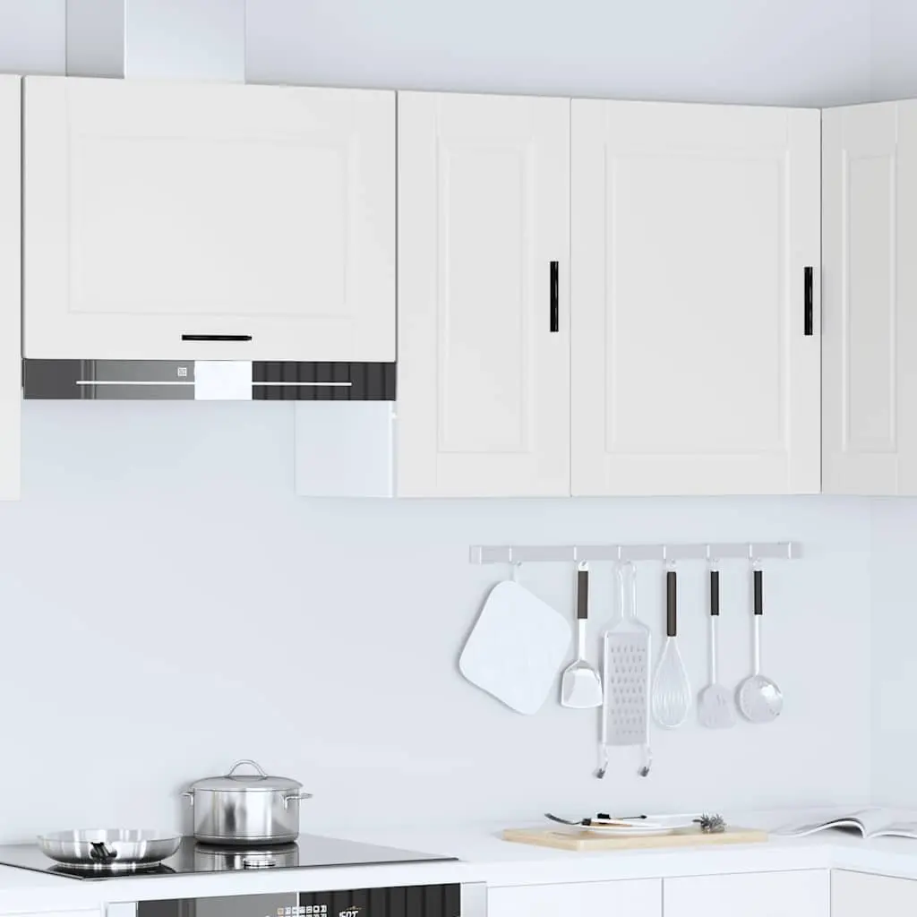 White Engineered Wood Kitchen Wall Cabinet Organizer