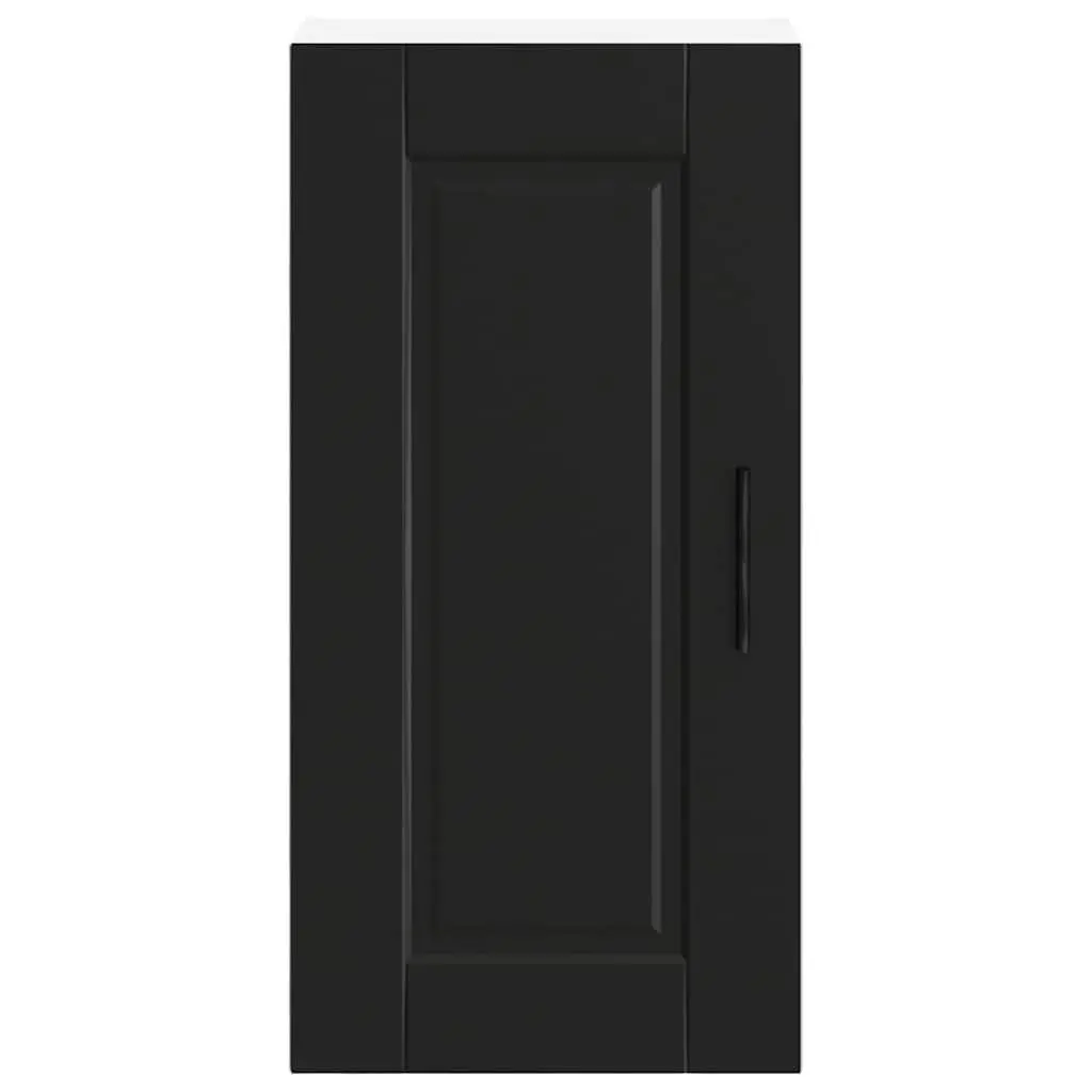 Black Engineered Wood Wall-Mounted Kitchen Cabinet