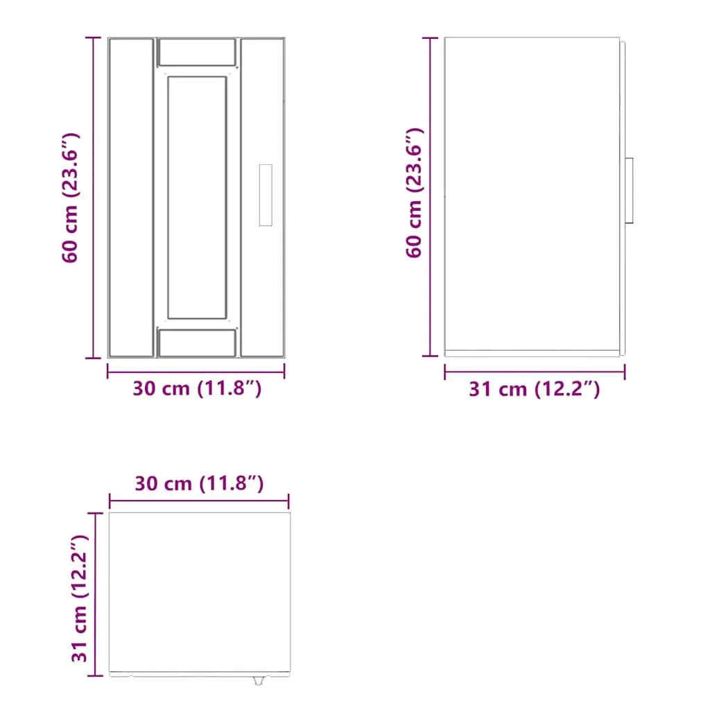 White High Gloss Kitchen Wall Cabinet