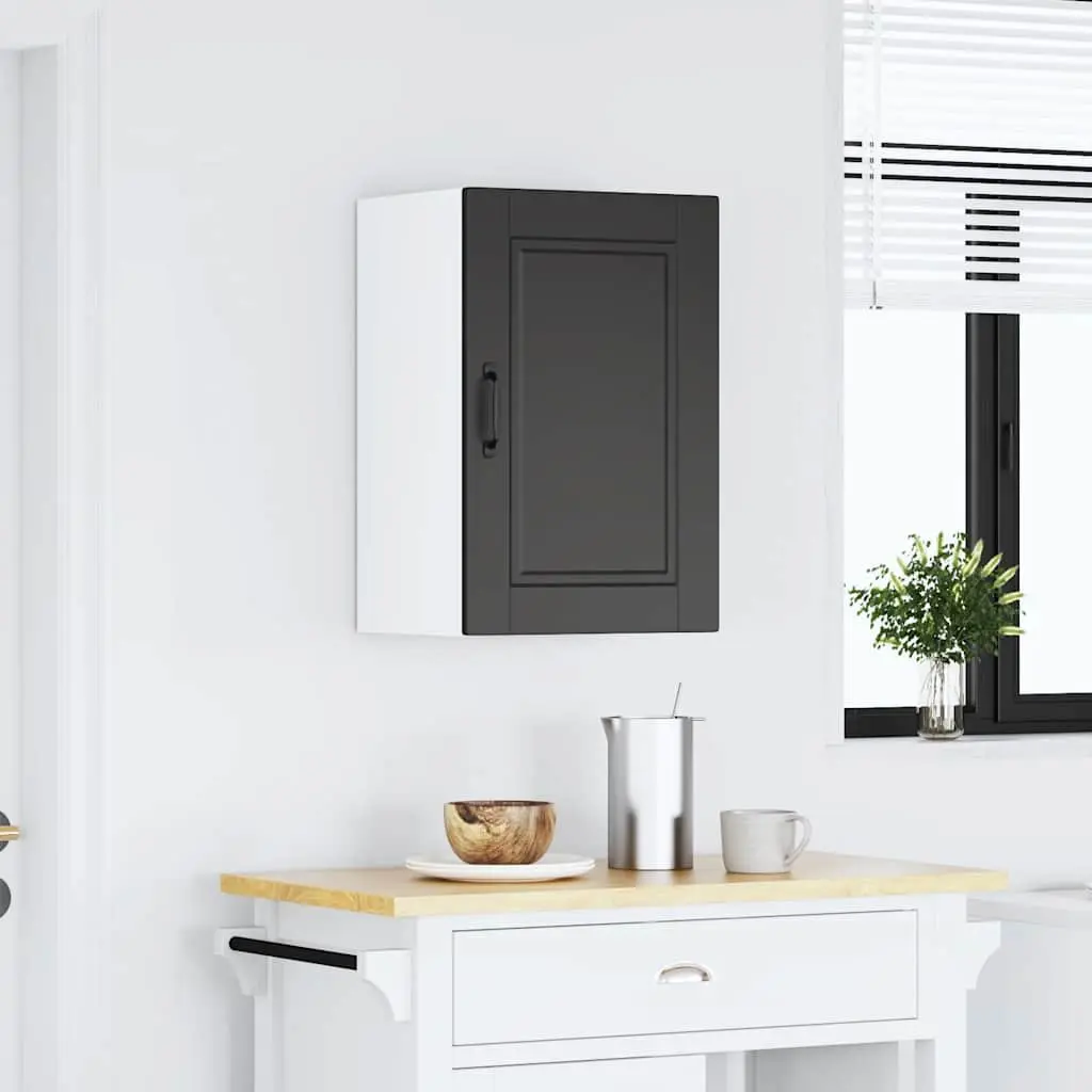 Black Engineered Wood Kitchen Wall Cabinet
