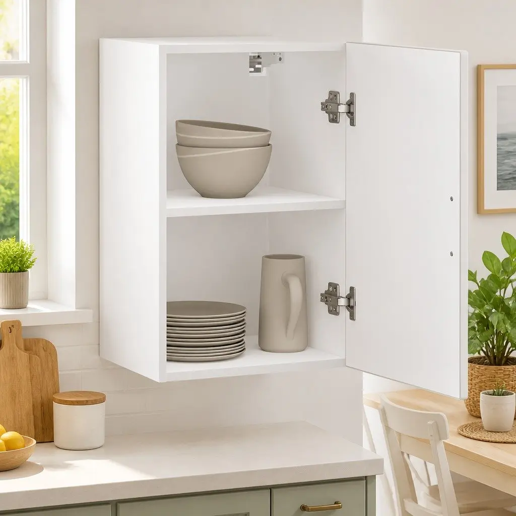 White High Gloss Kitchen Wall Cabinet for Organized Spaces
