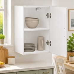 White High Gloss Kitchen Wall Cabinet for Organized Spaces